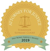 Attorney For Justice 2019 Pro Bono Service Award