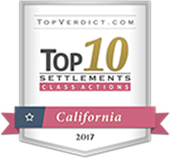 TopVerdict.com Top 100 Jury Verdicts All Practice Areas, California 2017